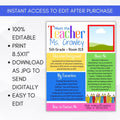 printable back to school note